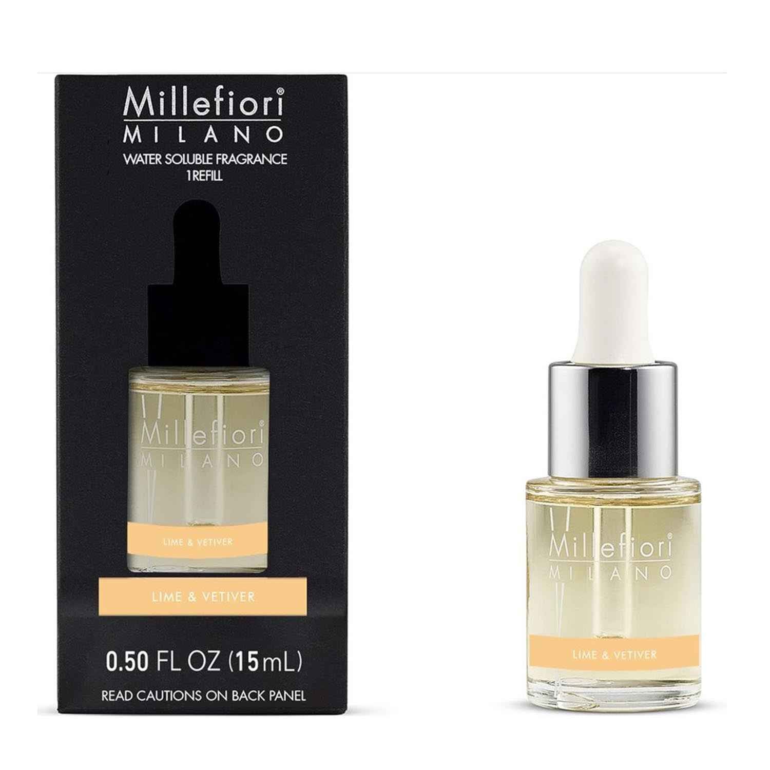 Millefiori Milano Agua Perfumada Lime & Vetiver Recarga 15Ml