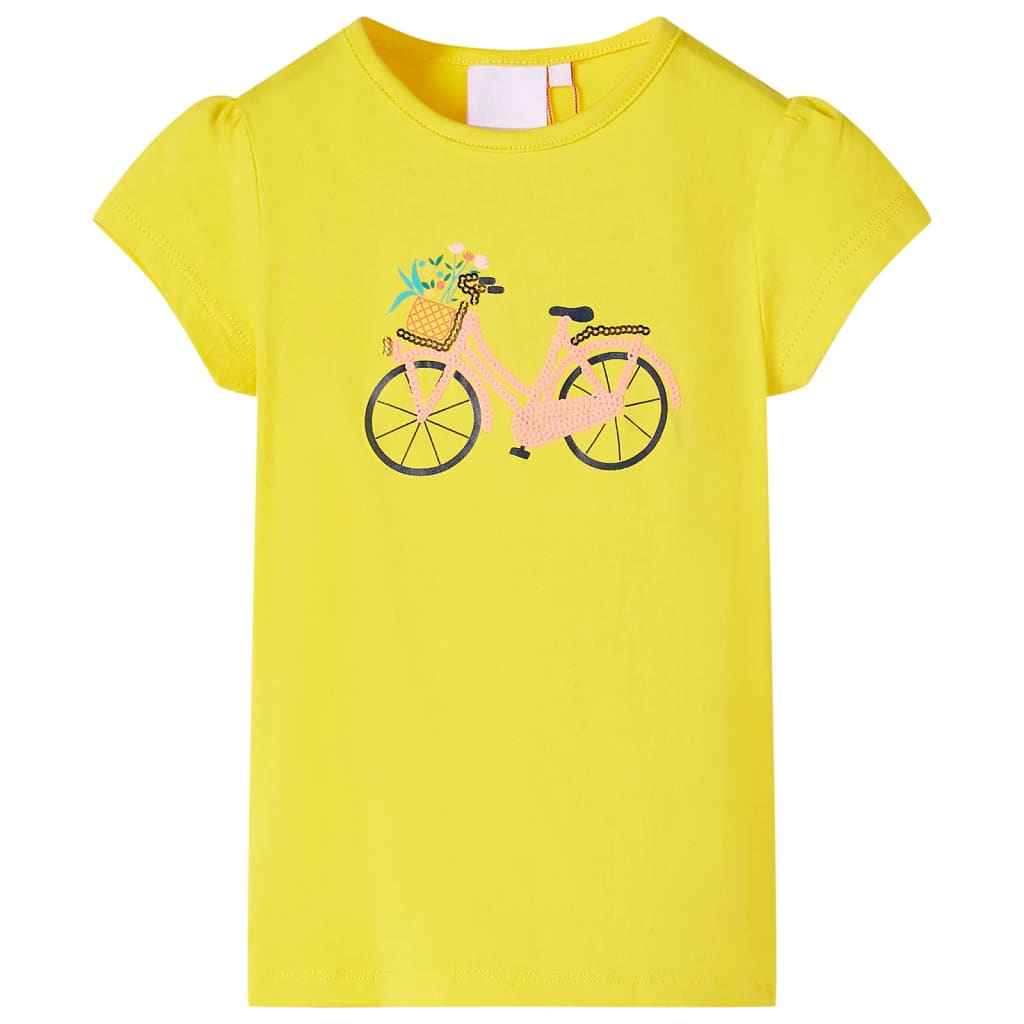 T-shirt de criança amarelo 92