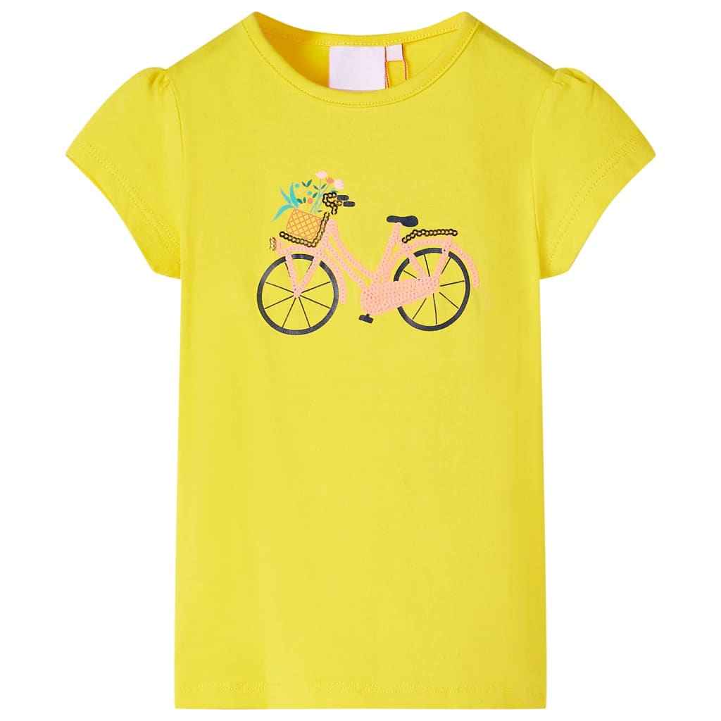 T-shirt de criança amarelo 92
