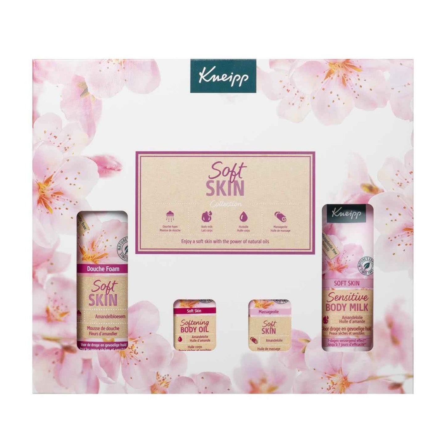 Kneipp Soft Skin Leche Corporal 200Ml + Espuma De Baño 75Ml + Aceite Corporal Aceite Corporal 20Ml + Aceite De Masaje 20Ml