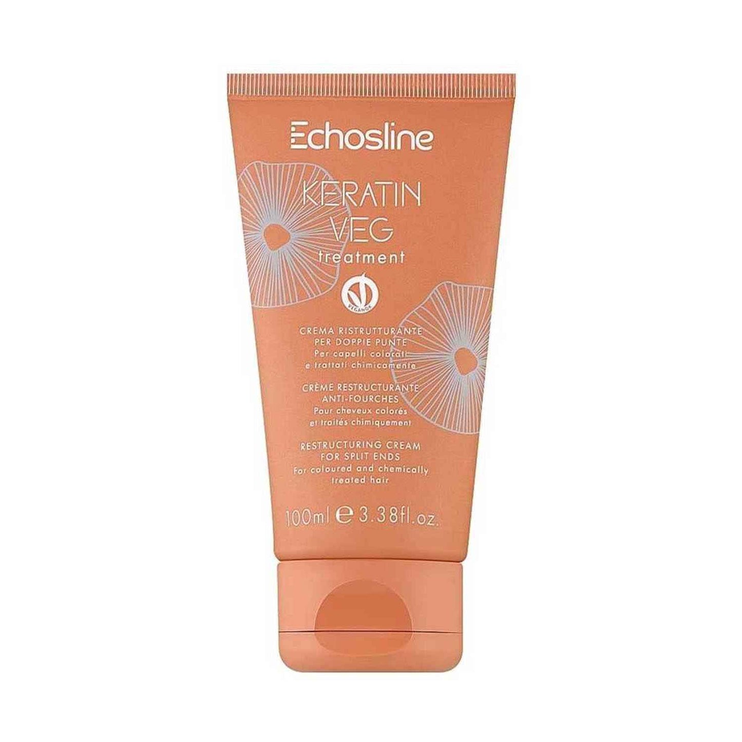 Echosline Keratin Veg Creme Reestructurante Cabelos Tintados 100Ml