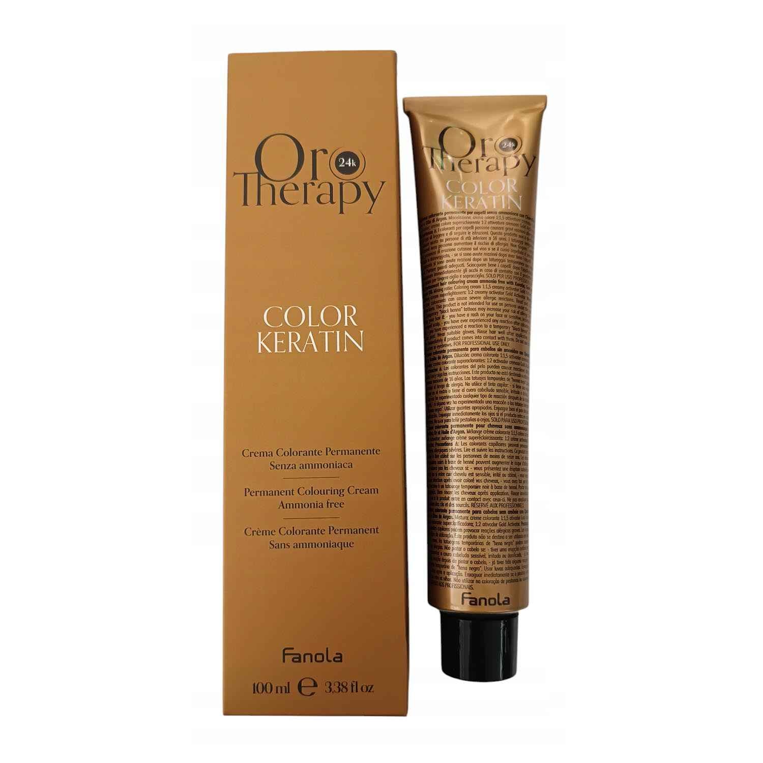Fanola Oro Therapy Color Keratin Creme Colorante 6.31 Dark Blonde Sand 100Ml