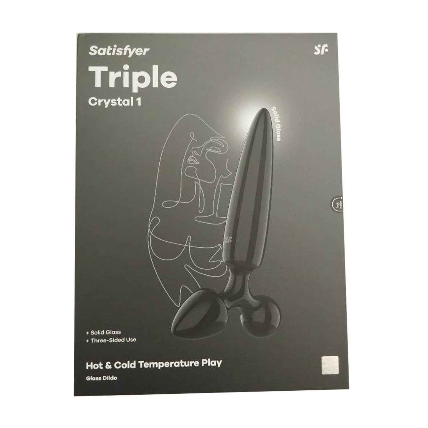 Satisfyer Triple Crystal 1 Dildo Negro Negro 1Un