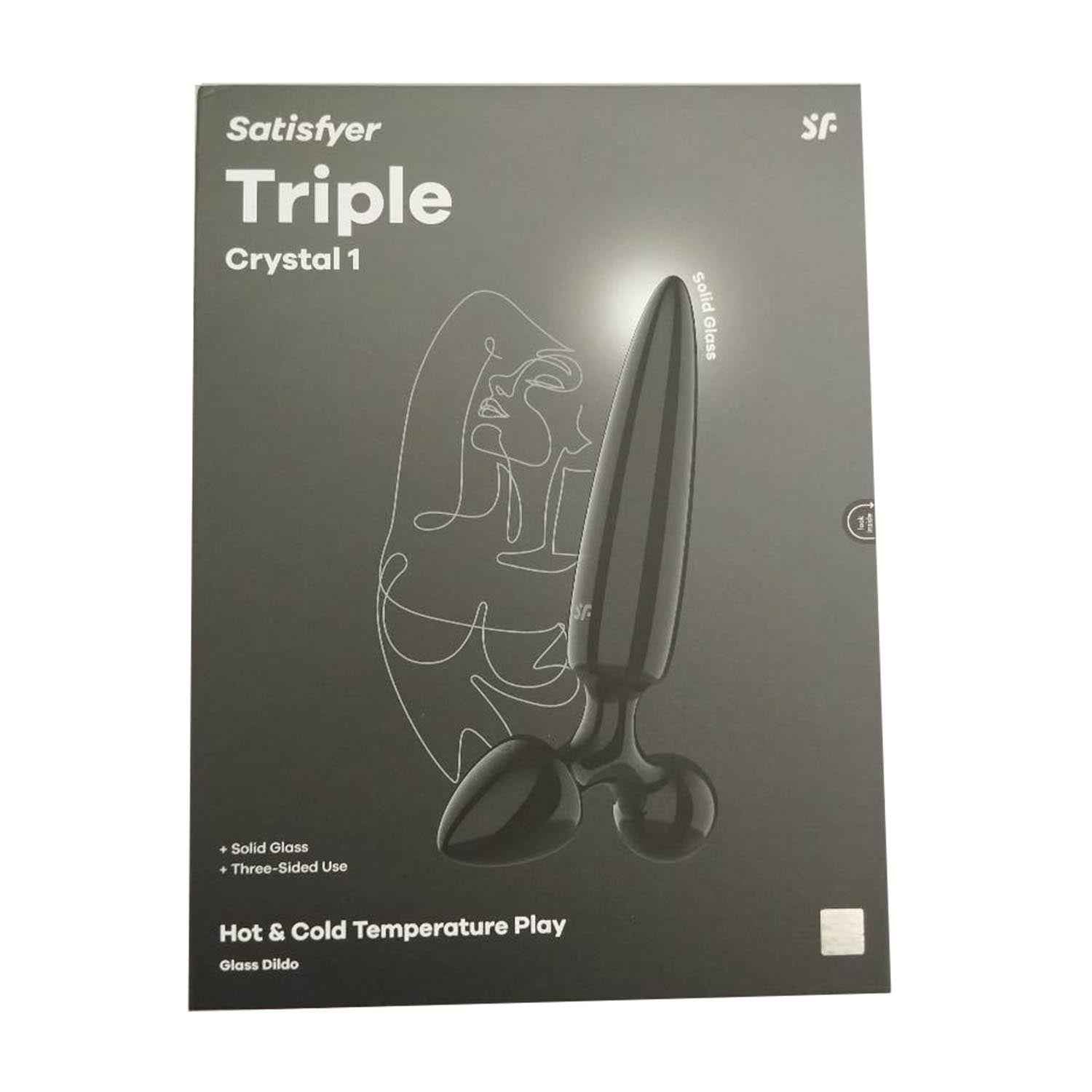 Satisfyer Triple Crystal 1 Dildo Negro Negro 1Un