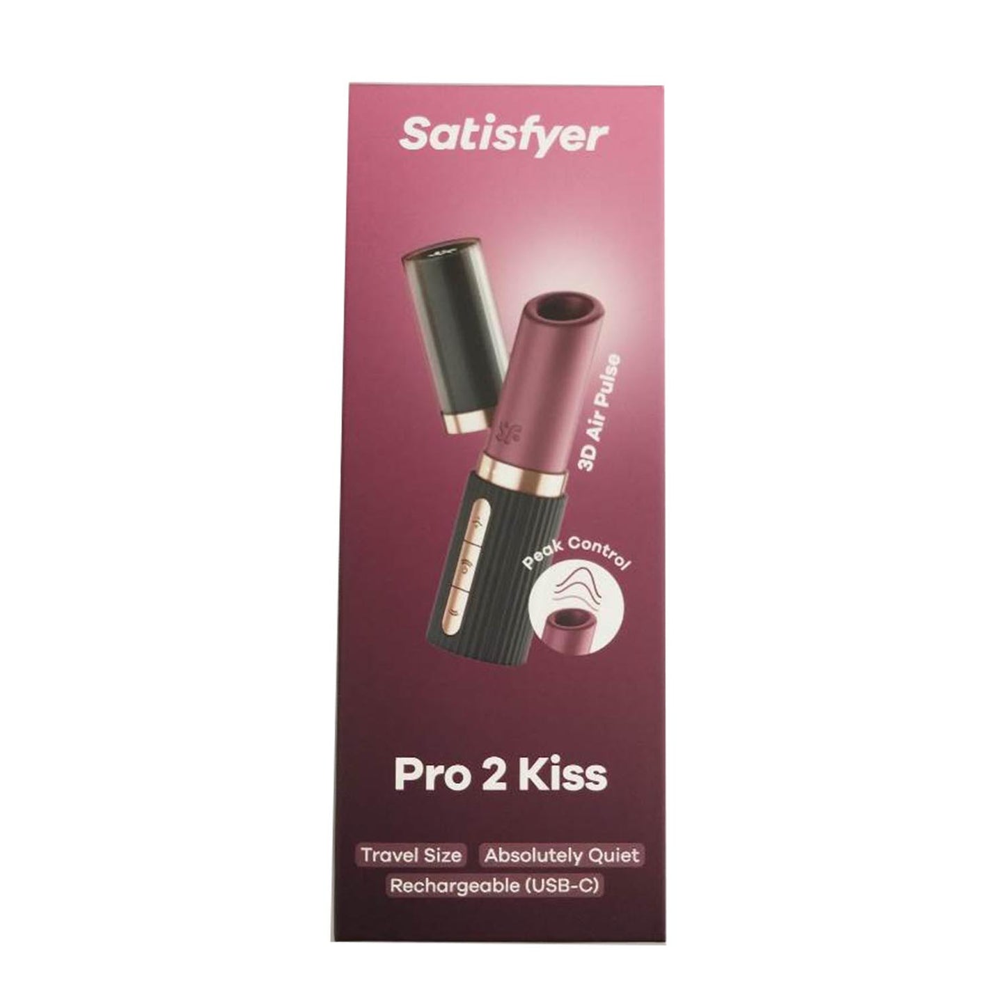 Satisfyer Pro 2 Kiss Vibrador Travel Size Rojo Recargable 1Un