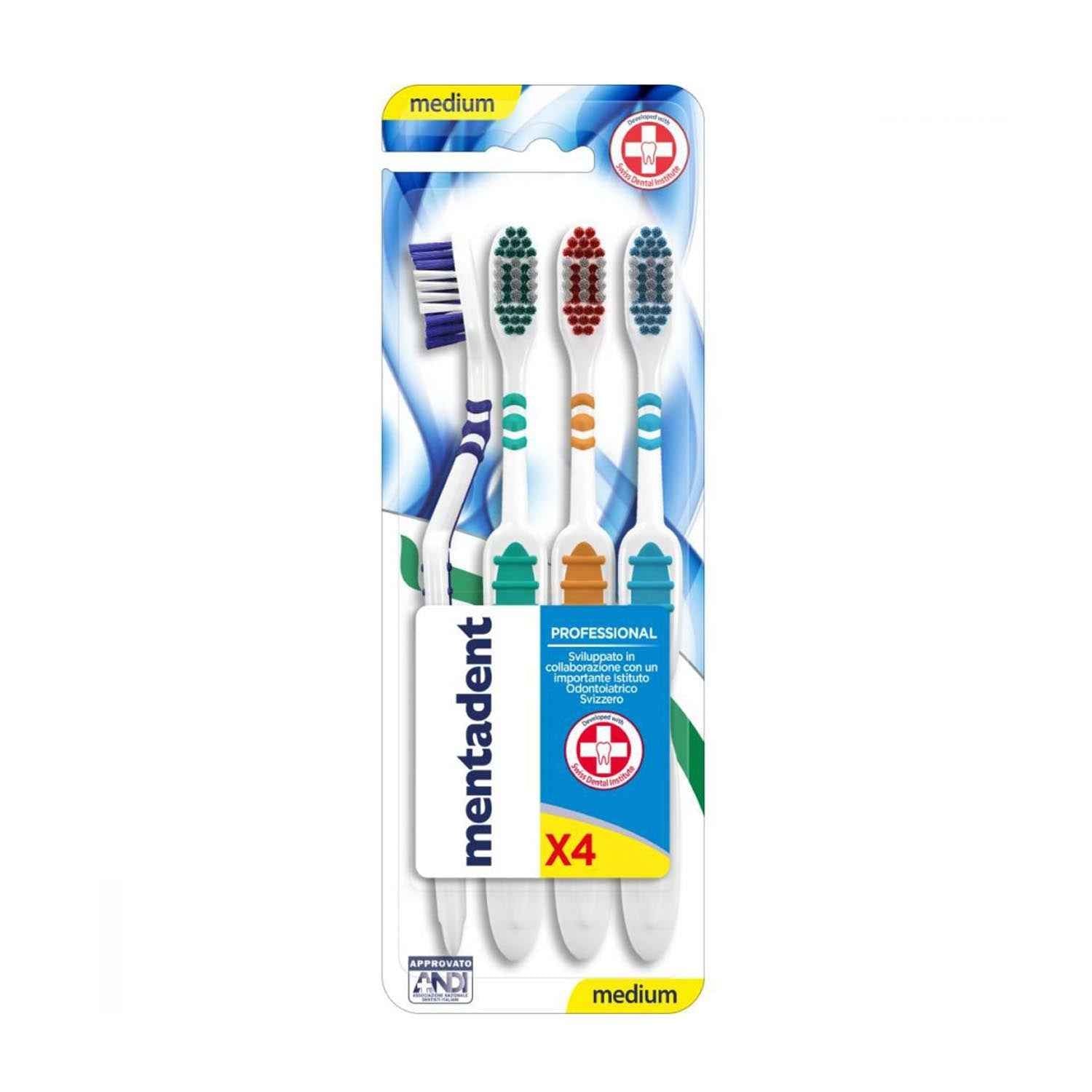 Mentadent Professional Cepillo De Dientes Dureza Media Pack 1Un