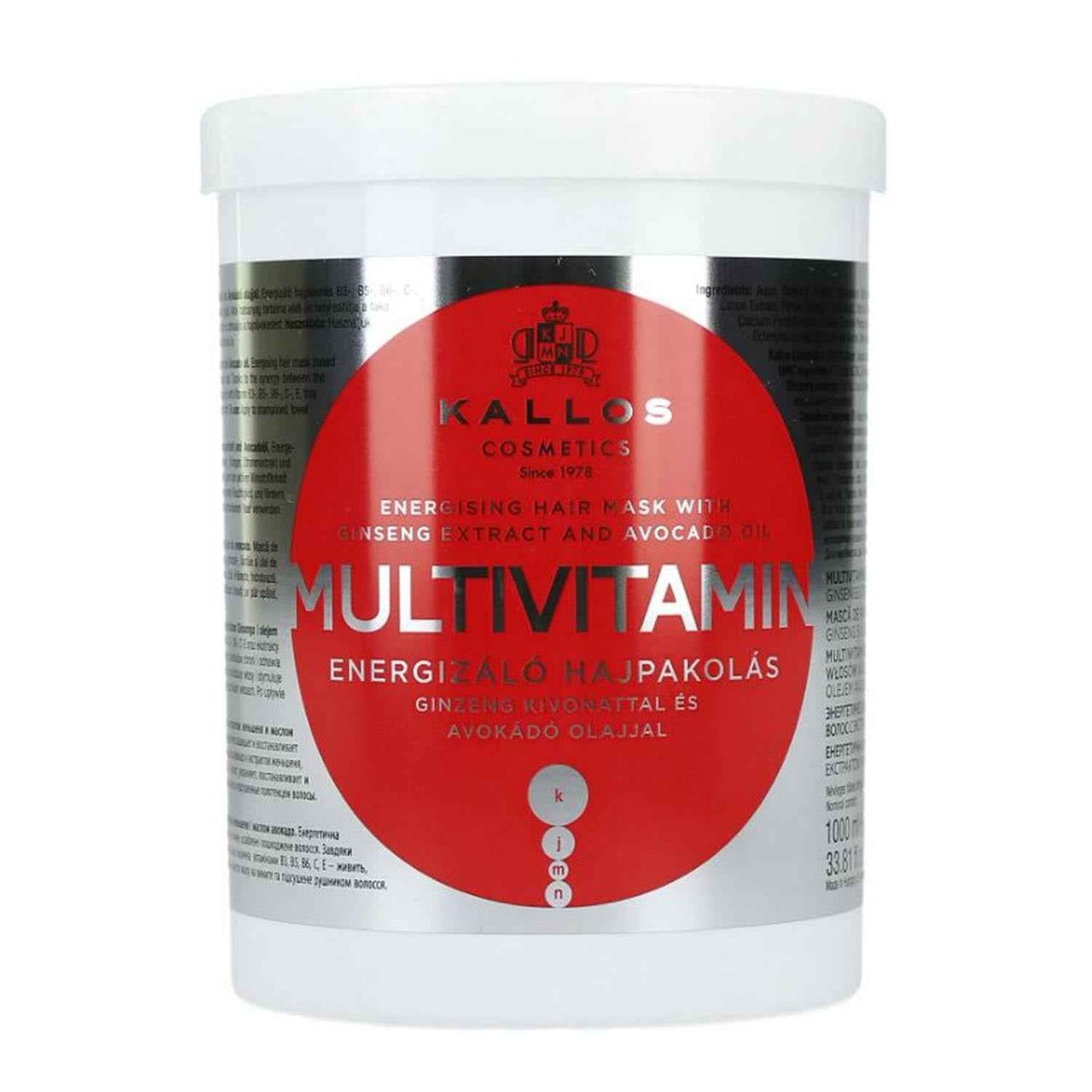 Kallos Multi-Vitamin Mascára Capilar Energizante Con Ginseng 1000Ml