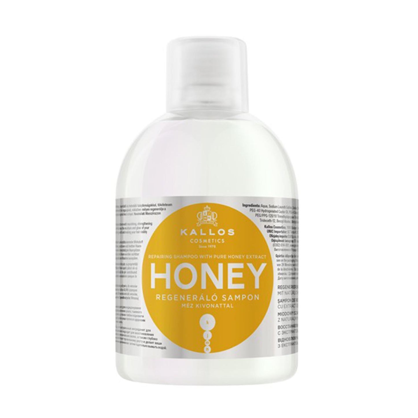 Kallos Honey Shampoo Reparador Con Extracto Puro De Miel 1000Ml