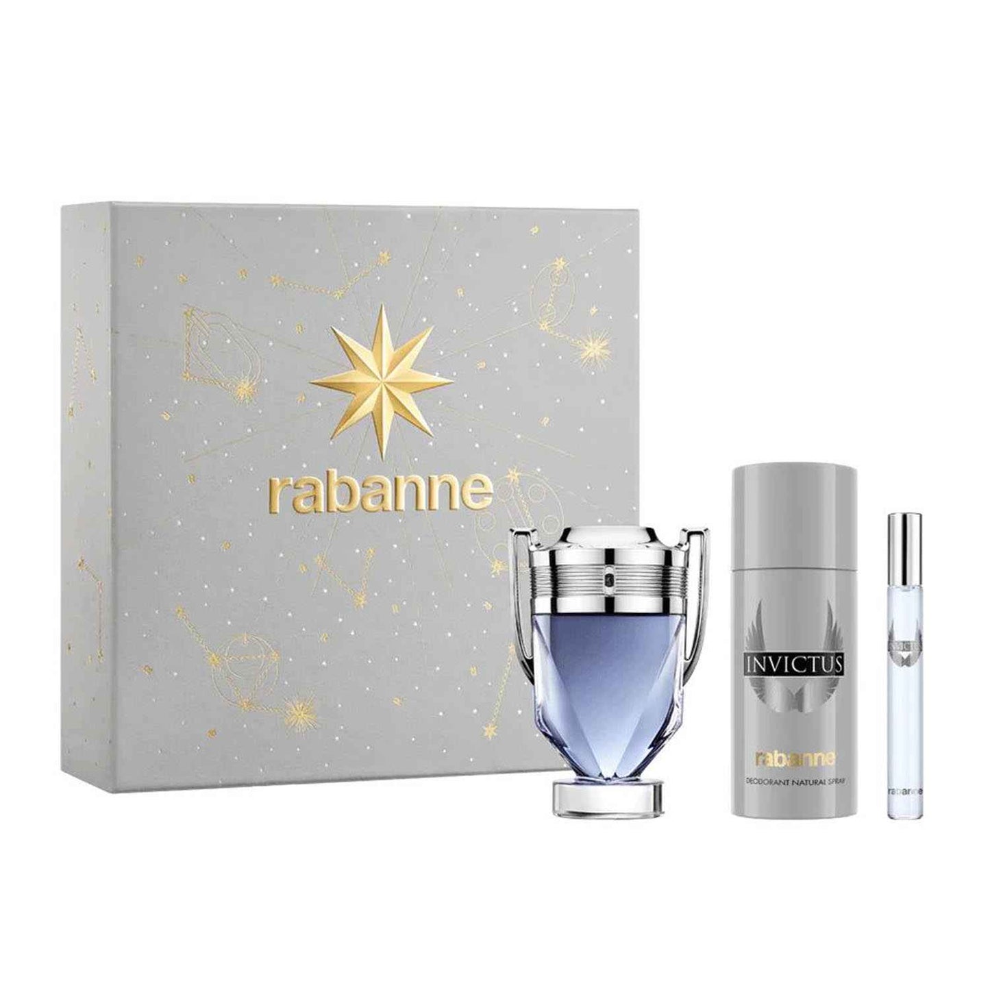 Paco Rabanne Invictus Eau De Toilette 100Ml Vaporizador + Desodorante 150Ml Vaporizador + Miniatura 10Ml