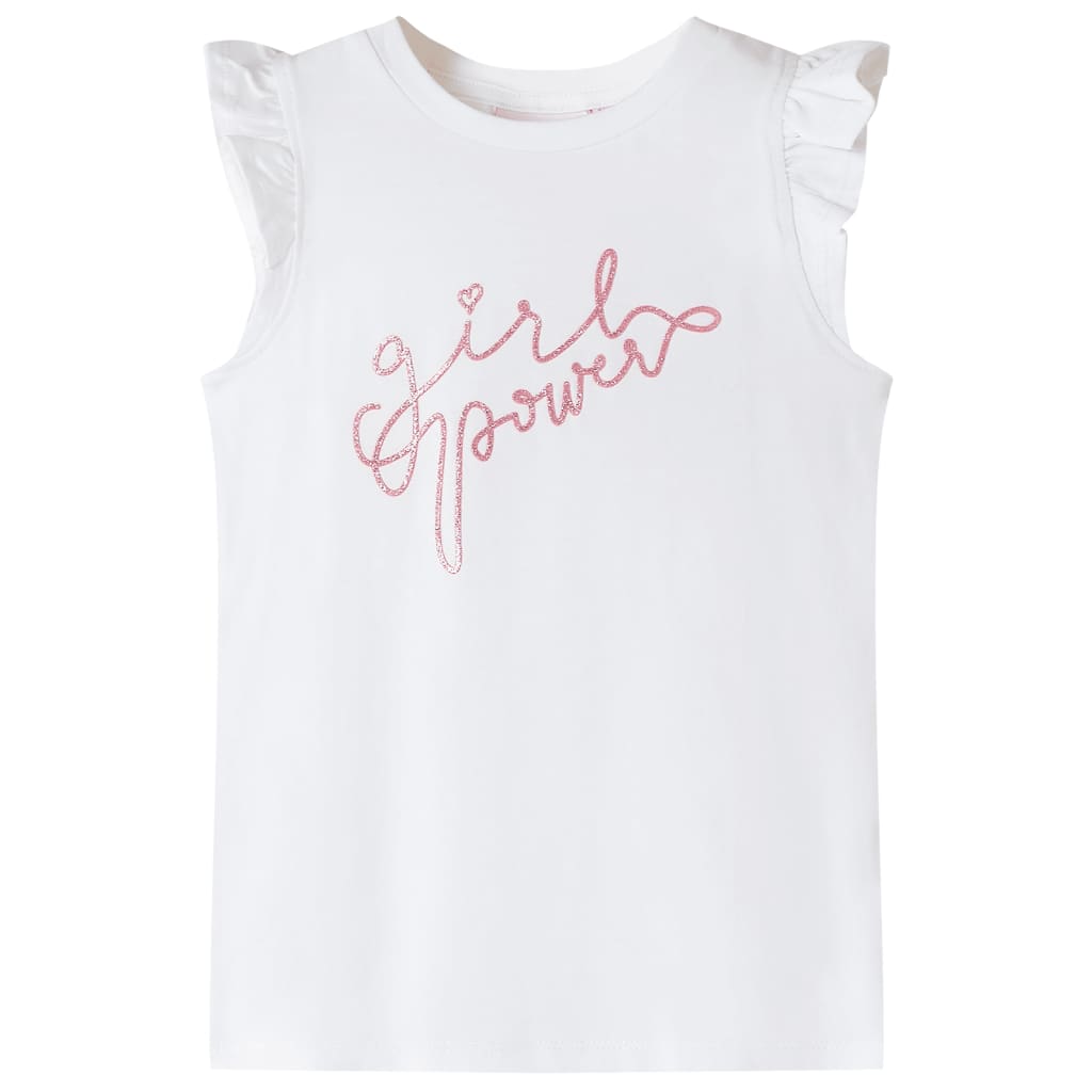 T-shirt para criança manga com folhos rosa-suave 92