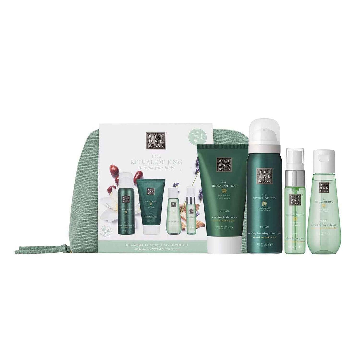 Rituals The Ritual Of Jing Creme Corporal 4Ml + Gel De Baño Limpeza 50Ml + Aceite Corporal Aceite Corporal + Spray