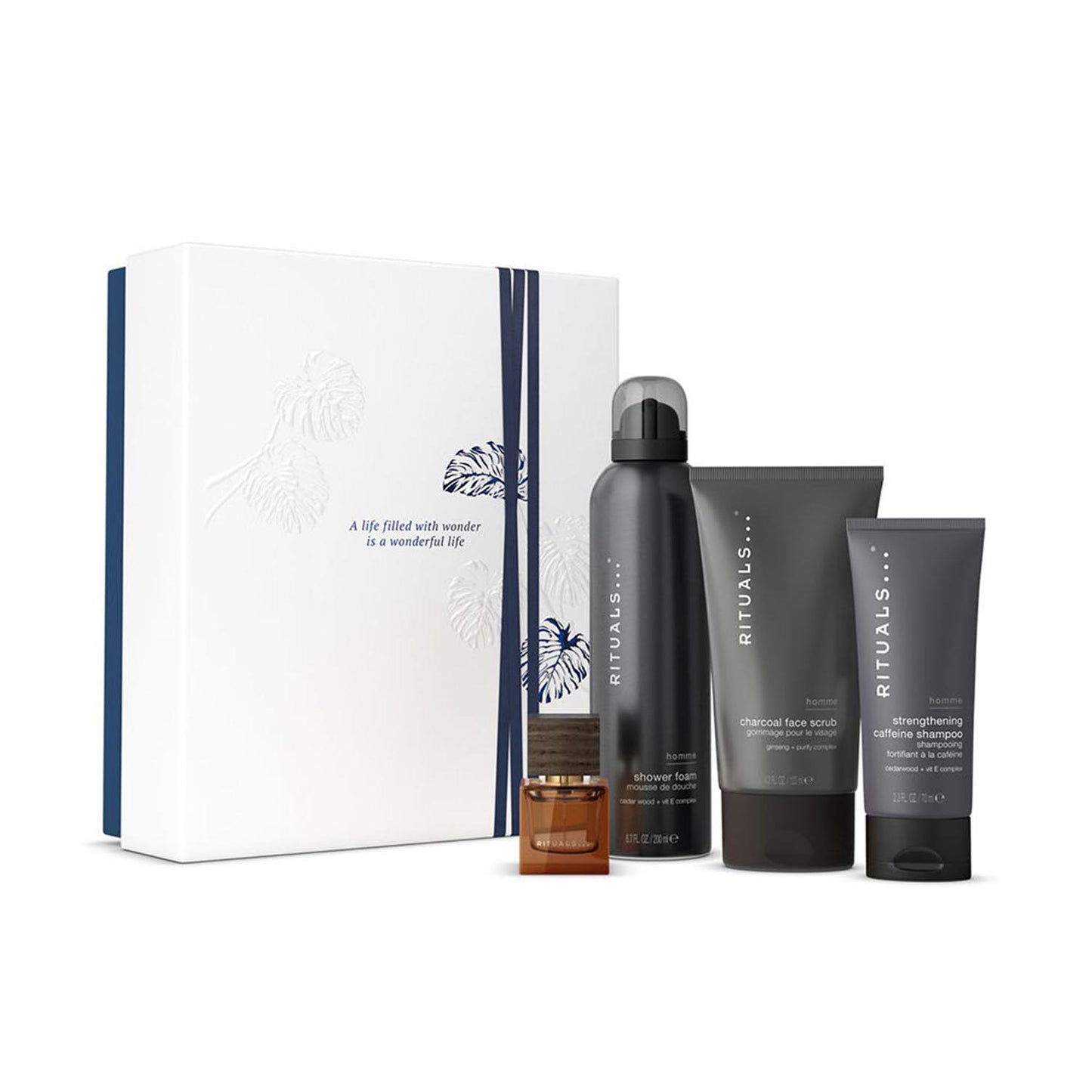 Rituals Homme Espuma De Baño 4Ml + Exfoliante Facial + Shampoo Caffeine