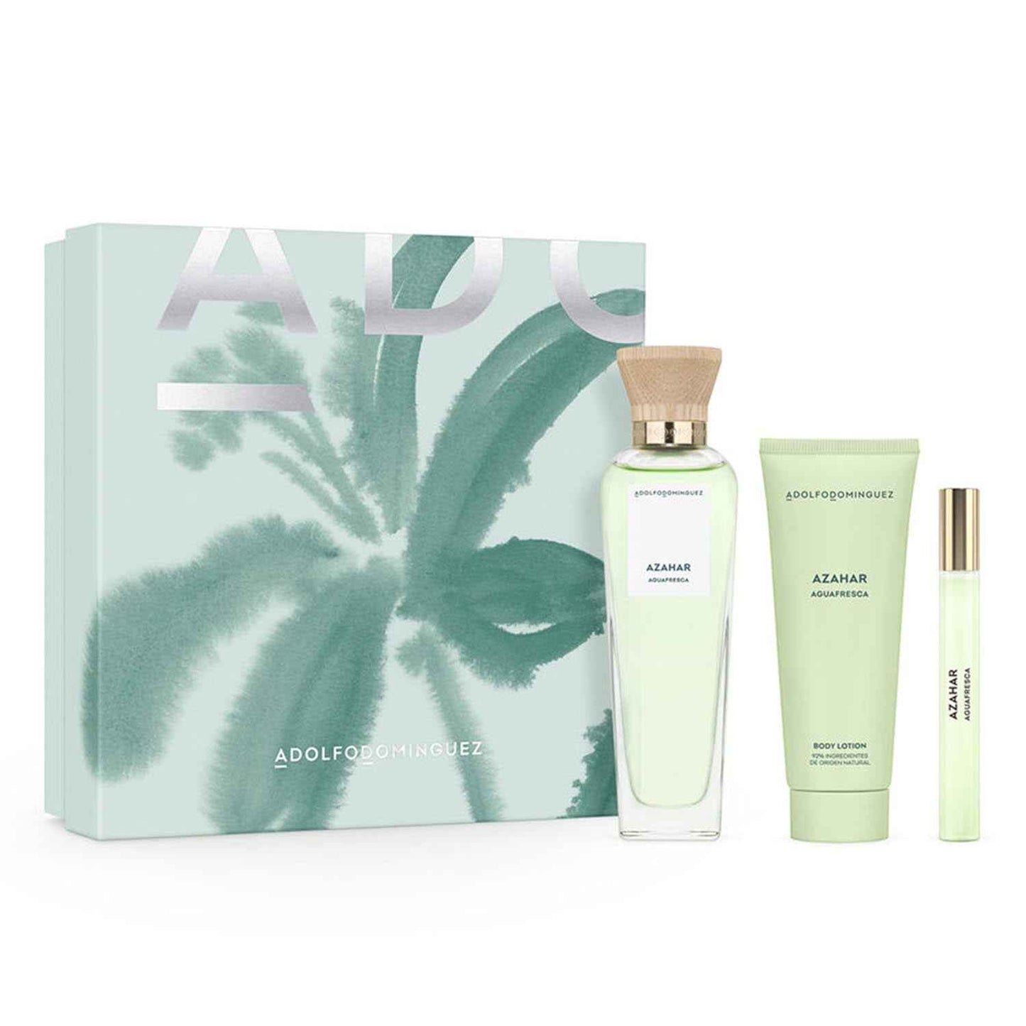 Adolfo Dominguez Azahar Aguafresca Eau De Toilette 120Ml Vaporizador + Locion Corporal Perfumada 1U + Vial 10Ml Vaporizador
