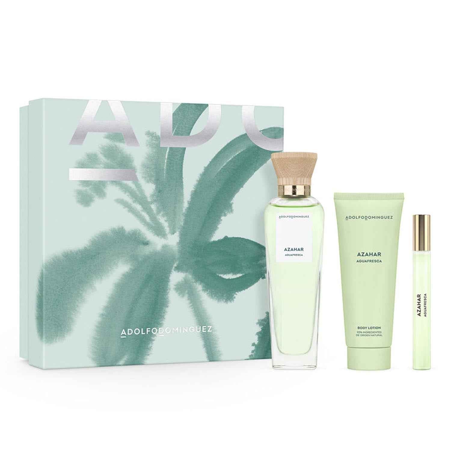 Adolfo Dominguez Azahar Aguafresca Eau De Toilette 120Ml Vaporizador + Locion Corporal Perfumada 1U + Vial 10Ml Vaporizador