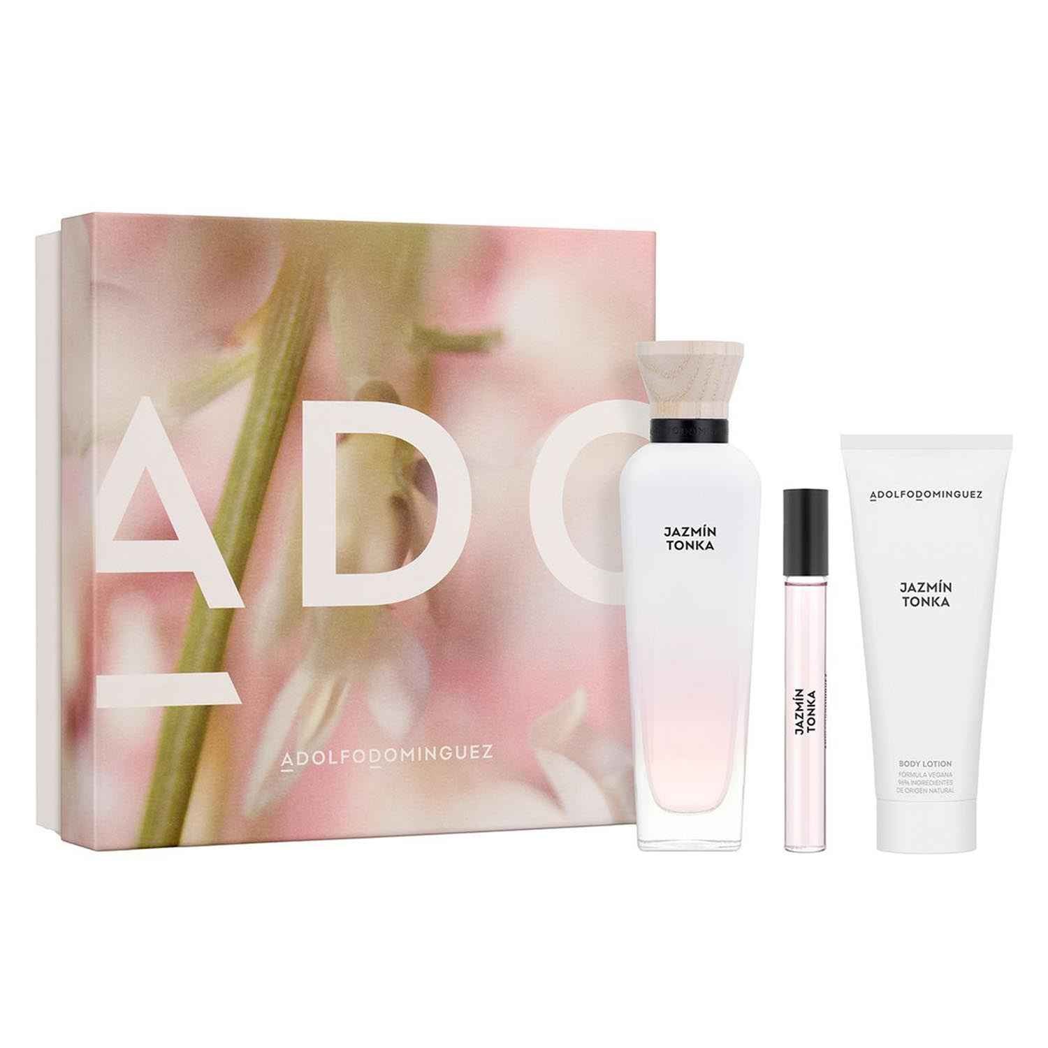 Adolfo Dominguez Jazmin Tonka Eau De Parfum 120Ml Vaporizador + Locion Corporal Perfumada 1U + Vial 10Ml Vaporizador