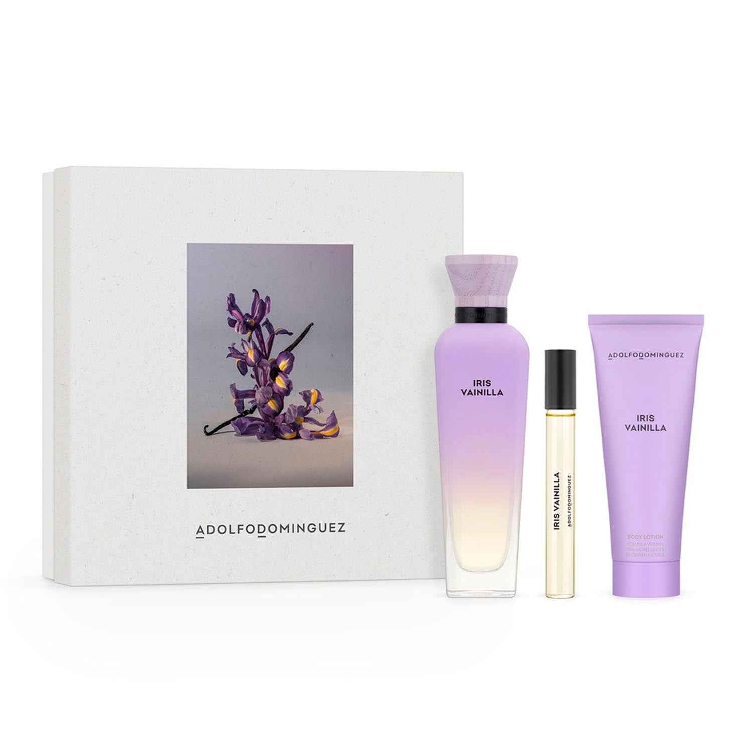 Adolfo Dominguez Iris Vainilla Eau De Parfum 120Ml Vaporizador + Locion Corporal Perfumada 1U + Vial 10Ml Vaporizador