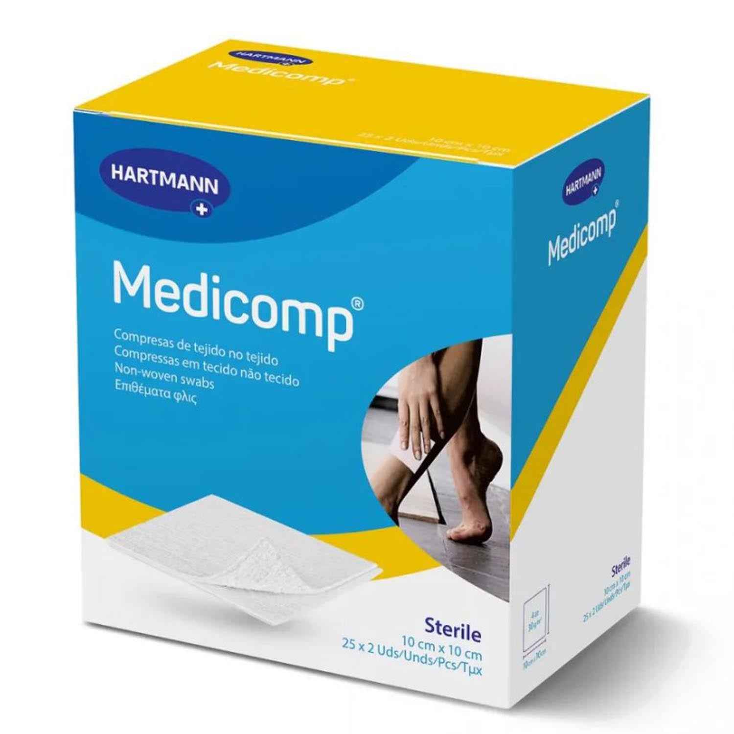 Medicomp Esteriles Compresas 10X10Cm Pack 2Un
