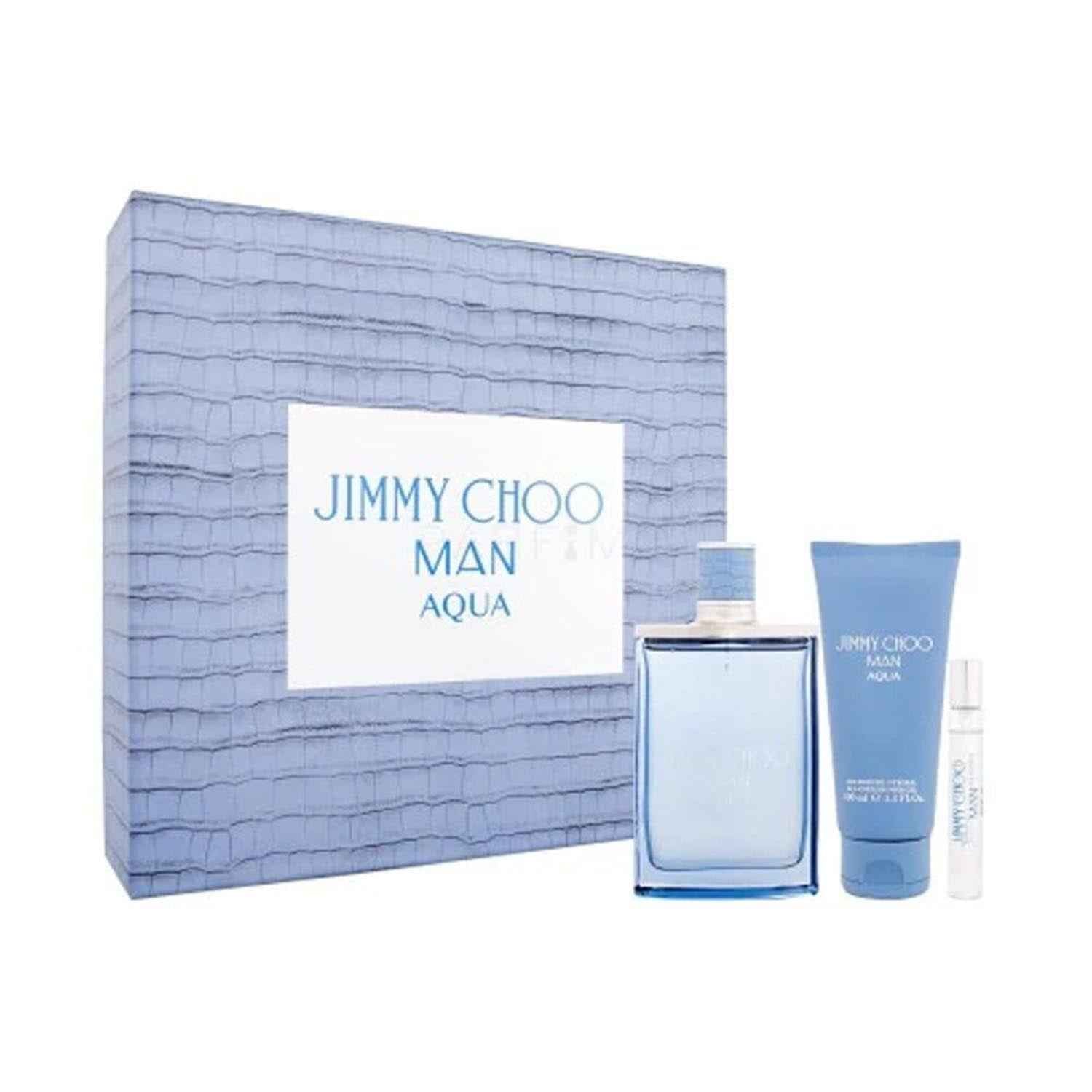Jimmy Choo Man Aqua Eau De Toilette 100Ml Vaporizador + Gel De Baño 100Ml + Vial 7 5Ml