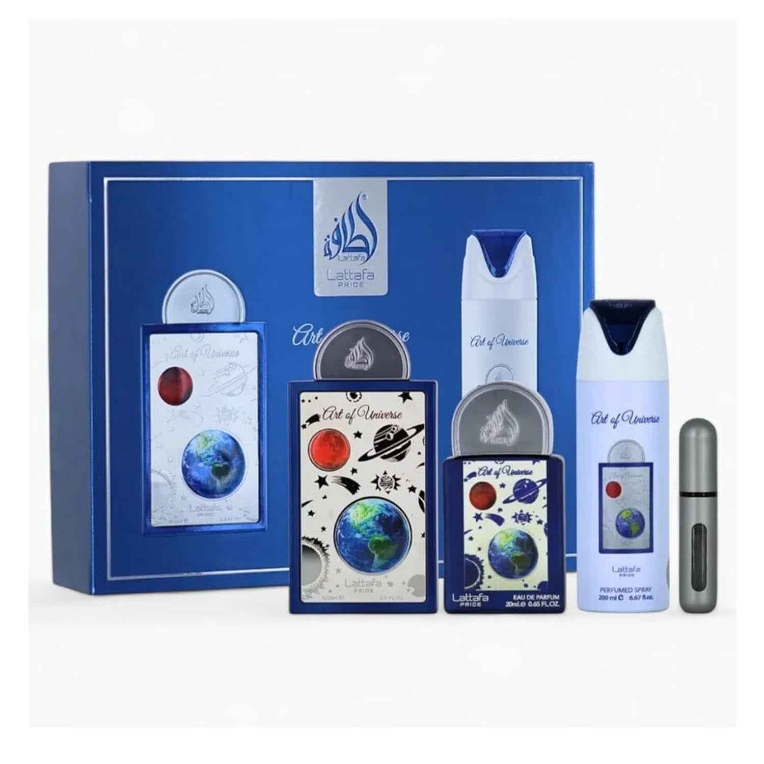 Lattafa Art Of Universe Eau De Parfum 100Ml + Desodorante 200Ml Vaporizador + Eau De Parfum 20Ml