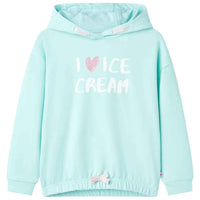 Sweatshirt para criança com capuz rosa-brilhante 92