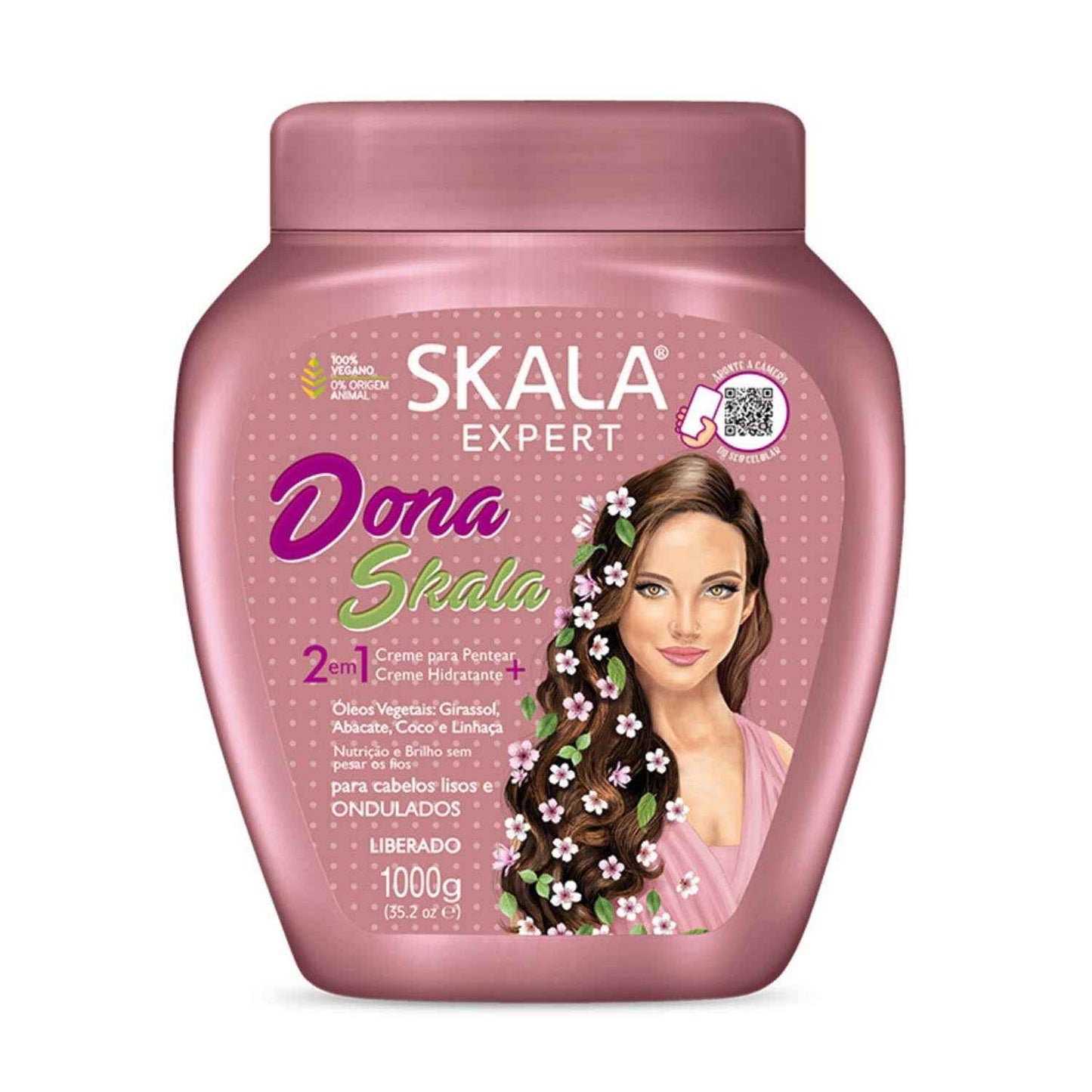 Skala Dona Skala 2In1 Creme Hidratante Cabelos Lisos 1000Gr
