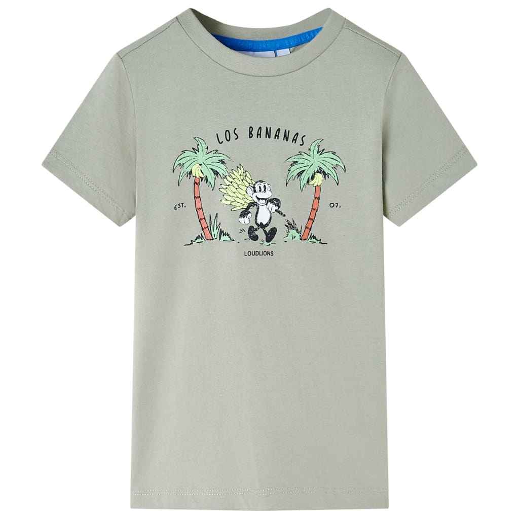 T-shirt infantil caqui-claro 92