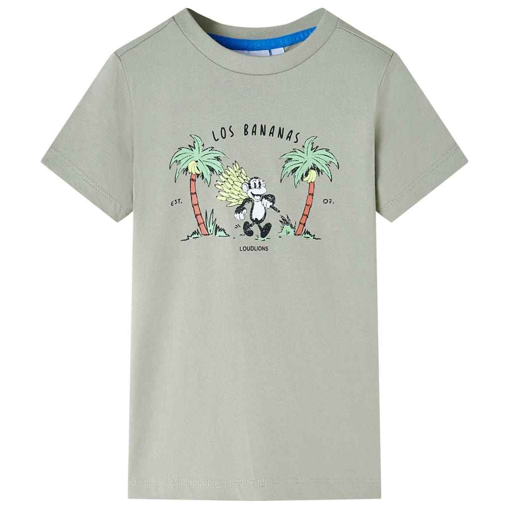 T-shirt infantil caqui-claro 92