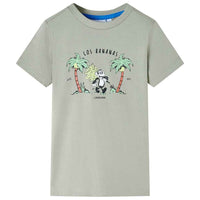 T-shirt infantil caqui-claro 92