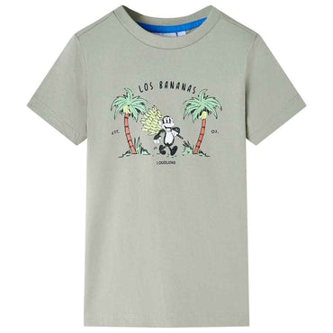 T-shirt infantil caqui-claro 92
