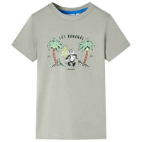 T-shirt infantil caqui-claro 92