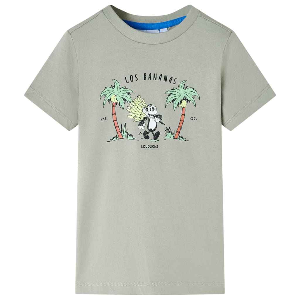 T-shirt infantil caqui-claro 92