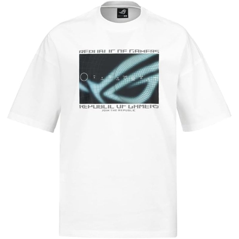 ASUS ROG Cosmic Wave T-Shirt Algodão Branca Tamanho L