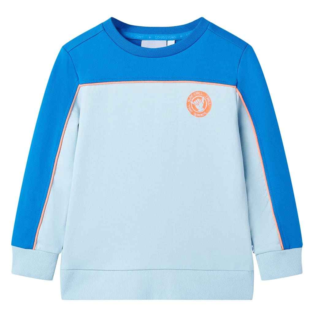 Sweatshirt para criança azul-brilhante e azul-claro 92