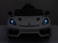 Porsche Spyder RS, 12 volt Kinder Accu Auto, rubberen banden, leder zitje en meer!