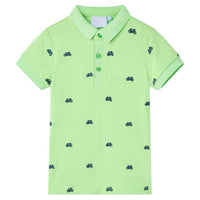 Polo de criança verde néon 92