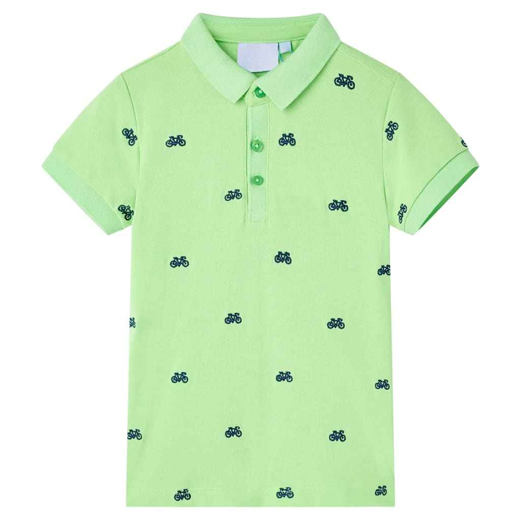 Polo de criança verde néon 92
