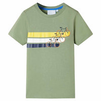 T-shirt de manga curta para criança azul-mesclado 116