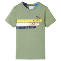 T-shirt de manga curta para criança azul-mesclado 92