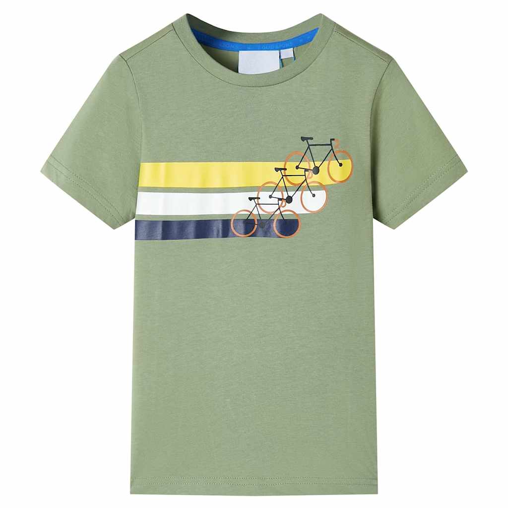 T-shirt de manga curta para criança azul-mesclado 116