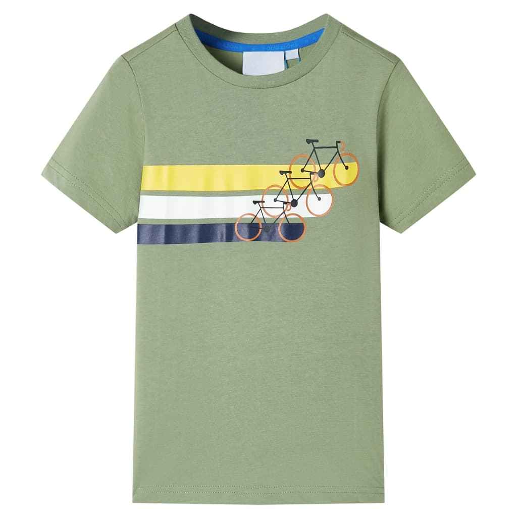 T-shirt de manga curta para criança azul-mesclado 92