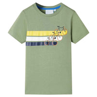 T-shirt de manga curta para criança azul-mesclado 92
