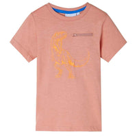 T-shirt manga curta para criança caqui-claro 92