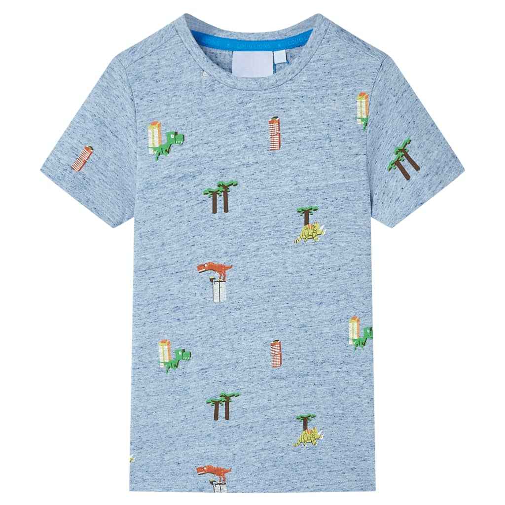 T-shirt para criança azul mesclado 92