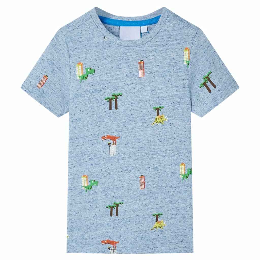 T-shirt para criança azul mesclado 92