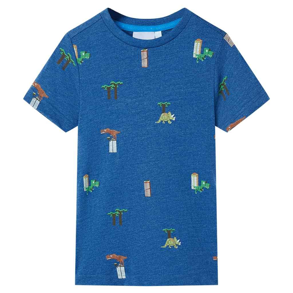 T-shirt para criança azul mesclado 92