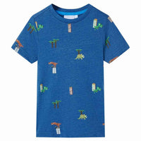 T-shirt para criança azul mesclado 92