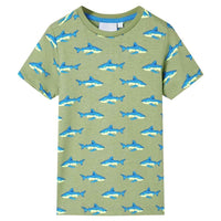 T-shirt de criança cor caqui-claro 92