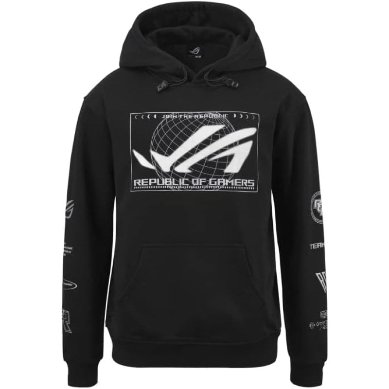 ASUS ROG Cosmic Lit Hoodie com Capuz Preto Tamanho XL