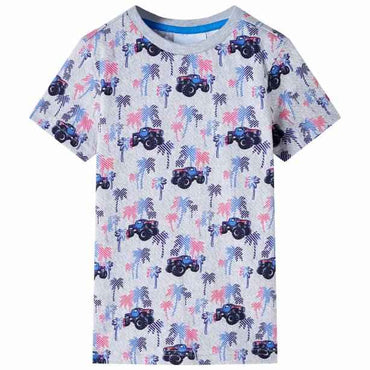 T-shirt infantil cinzento mesclado 92