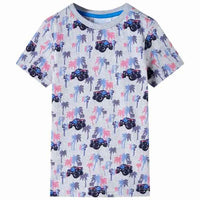 T-shirt infantil cinzento mesclado 92
